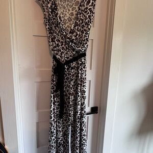 Emma & Michele Black and White Animal Print romper
